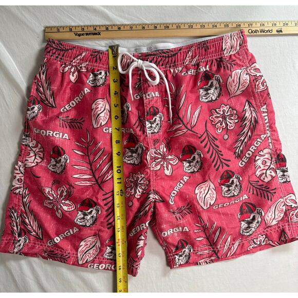 Wes and Willy‎ Georgia Bulldogs Swimtrunks - Red Mens LARGE - Picture 9 of 12